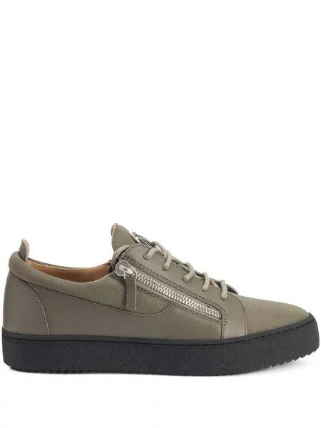 Sneakerși Giuseppe Zanotti Frankie din piele verde