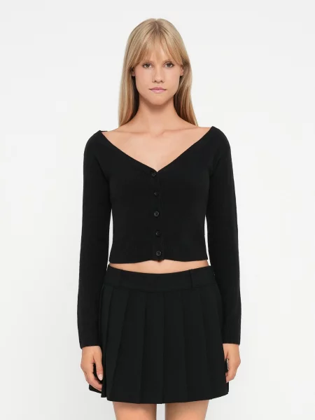 GAP Geacă tricotată CASHSOFT' negru