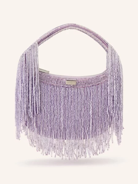 Marc Cain Kabelka Mini S Ozdobnými Korálky purple heather fialová