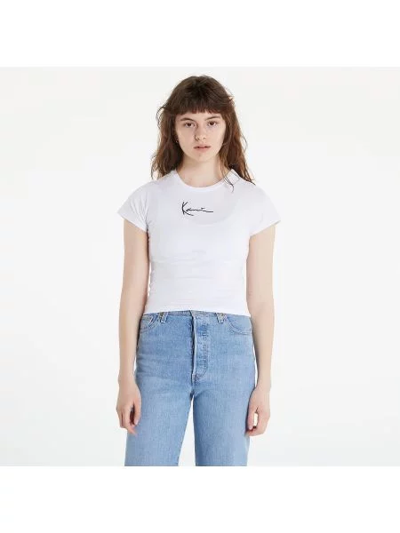 Tričko Karl Kani Small Signature Short Tee bílé