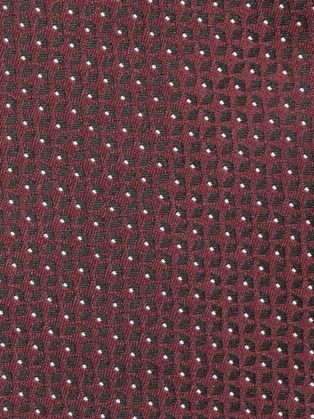 Cravată Zegna de mătase cu imprimeu geometric roșu