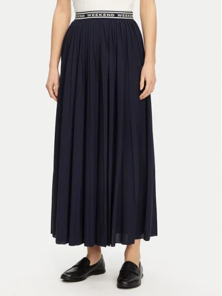 Weekend Max Mara Fustă plisată Bleu Bleumarin