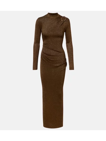 Rochie maxi Roland Mouret tricotate de costum verde