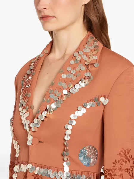 Geacă Roberto Cavalli cu paiete maro