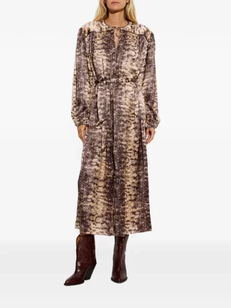 Rochie Isabel Marant de mătase maro