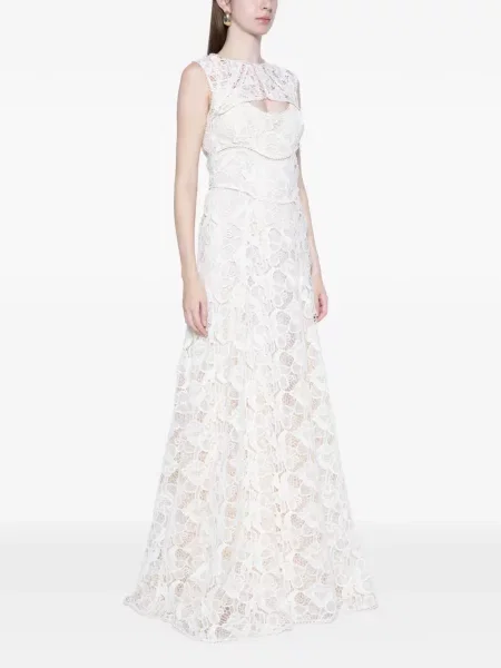 Rochie maxi Costarellos fără mâneci din dantelă