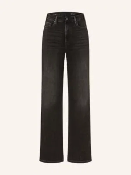 Ag Jeans Dżinsy Z Szerokimi Nogawkami New Baggy schwarz