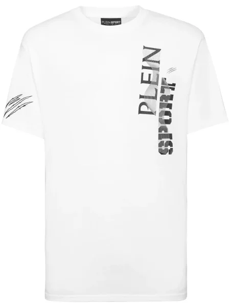 Tricou Plein Sport cu imagine alb