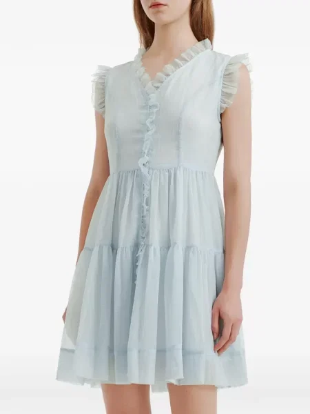 Rochie mini B+ab cu volane albastru