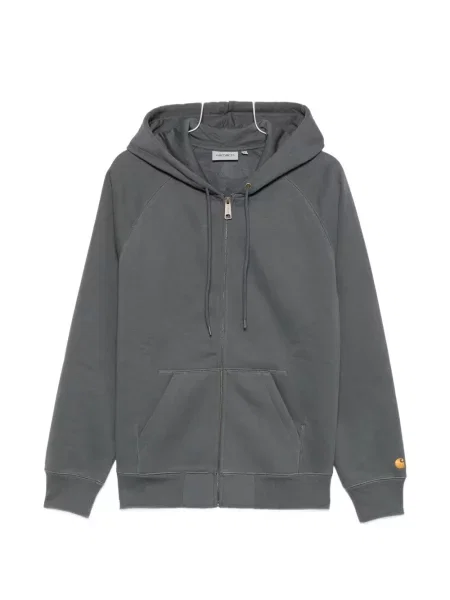 Hanorac cu glugă Carhartt Wip cu broderie gri