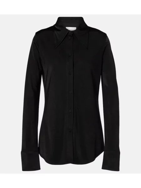 Cămașă Jil Sander din jerseu negru