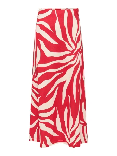 ONLY Fustă ONLChigo fildeş / cireș roșu