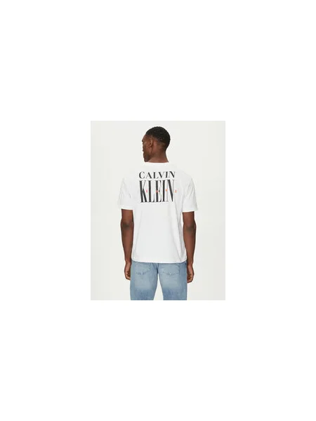 Calvin Klein Jeans Póló Serif Font Graphic Regular Fit fehér
