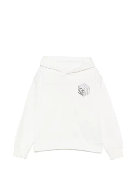 Bluza z kapturem dziecięca Moschino biała