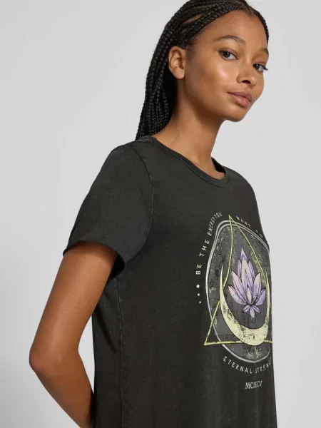 Sukienka casualowa o kroju regular fit z czystej bawełny model ‘LUCY LIFE’ Only czarna