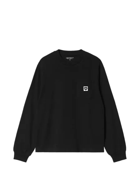 Tricou Carhartt Wip cu motiv cu inimi negru