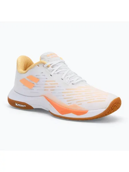 Încălțăminte de badminton pentru femei Babolat Shadow Tour 5 W white/ yellow alb