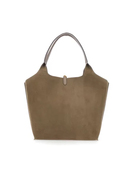 Shopperka Stella Mccartney z logo beżowa