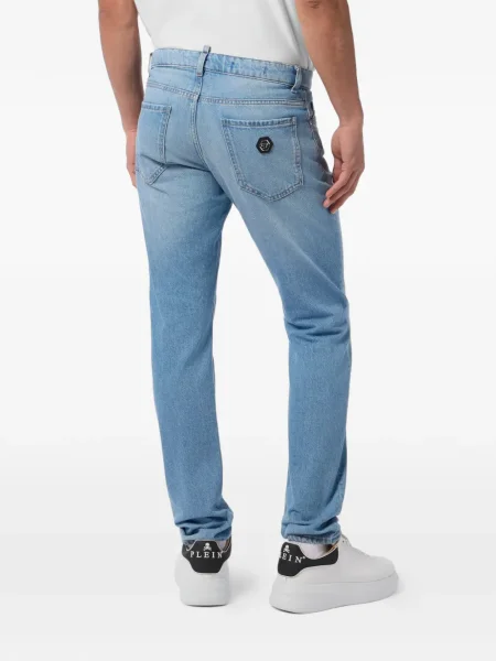 Blugi drepți Philipp Plein albastru