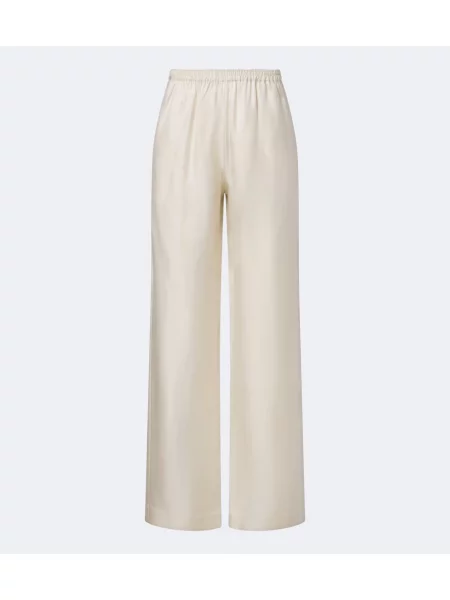 Pantaloni Loulou De Saison de mătase bej