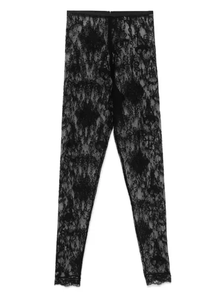 Leggings Givenchy din dantelă negru