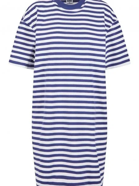 Rochie Urban Classics cu dungi de costum alb