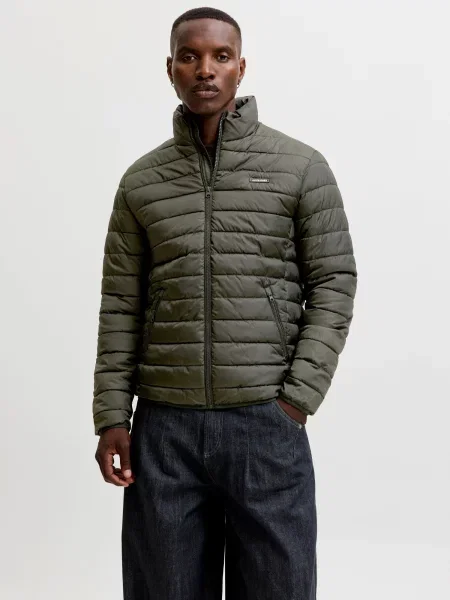 JACK & JONES Geacă de primăvară-toamnă JJElvis pin verde