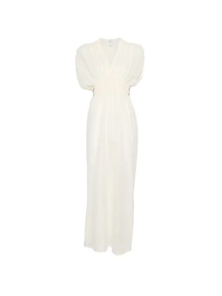 Rochie maxi 120% Lino cu legături țesută