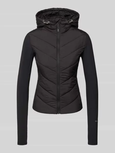 Kurtka pikowana z kapturem model GRAZIA' Guess Activewear czarna