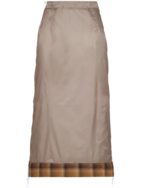 Przezroczysta spódnica Maison Margiela w kratkę szara