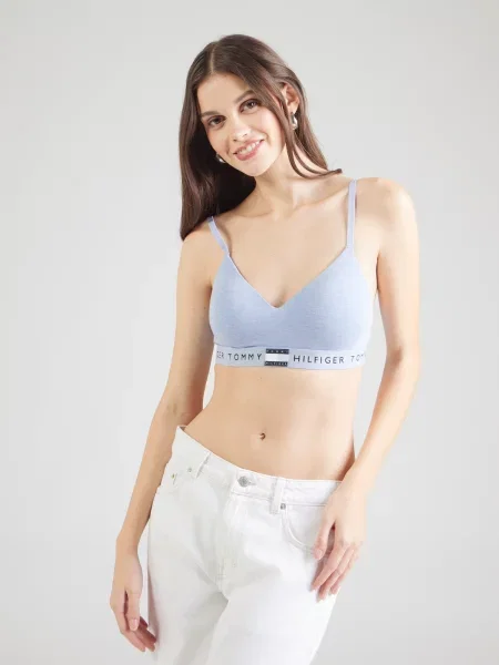 Tommy Hilfiger Sutien Bralette Albastru deschis negru