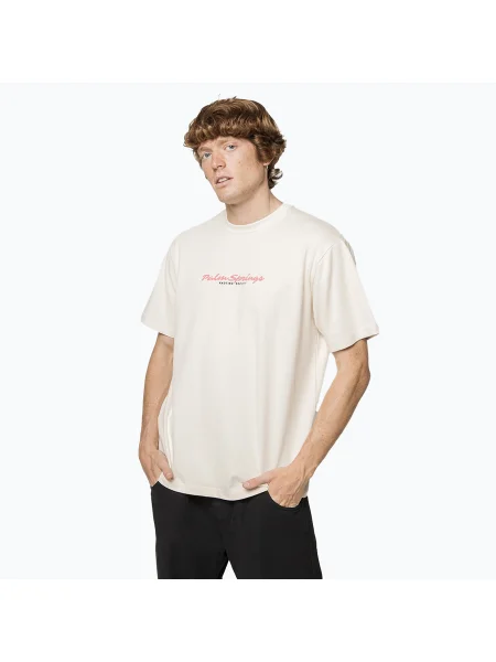 Tricou pentru bărbați Kaotiko M / C Palm Springs Organic Cotton ivory