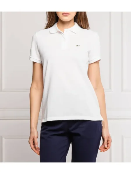 Lacoste polo | | pique alb