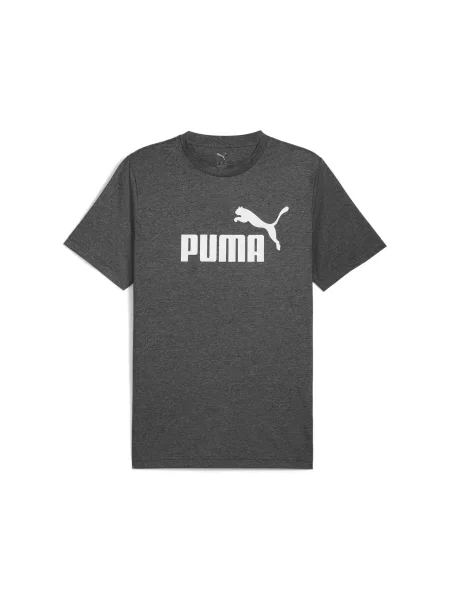 Футболка PUMA Ess No. 1 Logo Heather Tee комбінований верх чорний