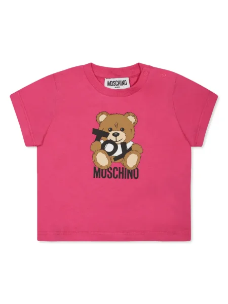 Koszulka dziecięca Moschino różowa