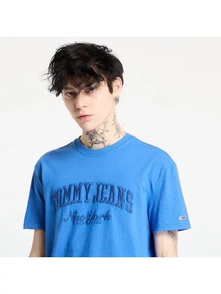 Тениска Tommy Jeans Regular Vintage Vars Tee Blue S синьо