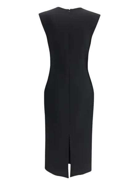Odgovarati midi haljina Givenchy s V-izrezom iznad koljena crna