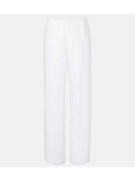 Pantaloni Dôen de in alb