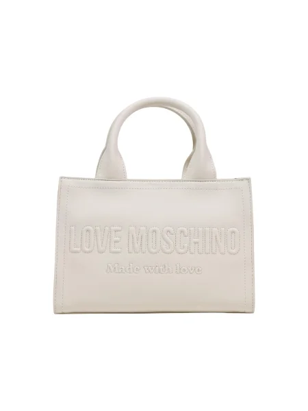 Geantă LOVE MOSCHINO Écru alb