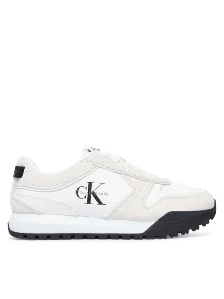 Calvin Klein Αθλητικά Toothy Runner Irregular Lines Κρεμ