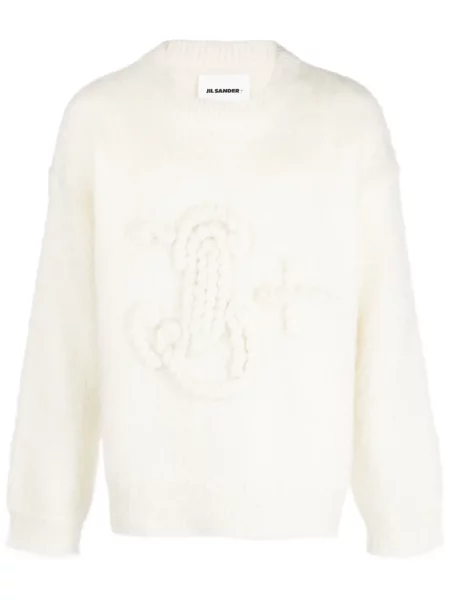 Pulover Jil Sander cu broderie de mohair