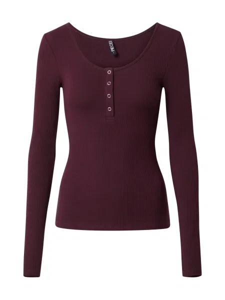 PIECES Tričko PCKitte vínově červená