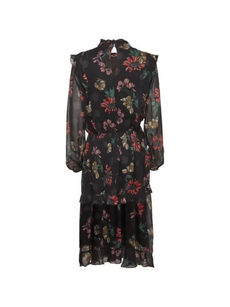 Rochie midi Boss cu model floral cu imagine negru