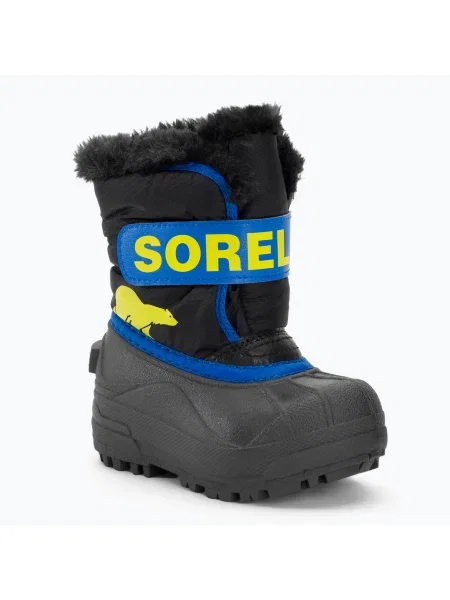 Детски ботуши за сняг Sorel Snow Commander черни/супер сини черно