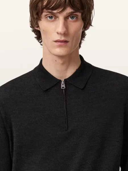 Шерстяной свитер Allsaints черный