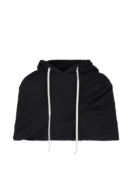 Decupat hanorac cu glugă Rick Owens Drkshdw cu cordon negru