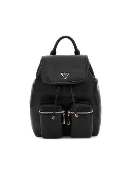 Taška GUESS Manhattan II Flap Backpack Black Universal černá