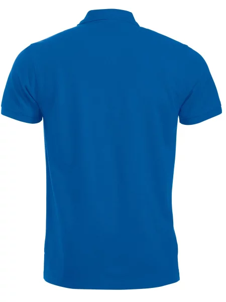 Clique Polo Manhattan z ściągaczami krótki rękaw royal blue biała