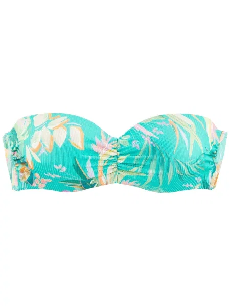 VENICE BEACH Bikinový top tyrkysová / pastelovo zelená / oranžová biela