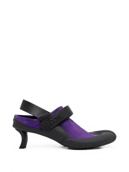 Pantofi cu toc Loewe cu bretele violet